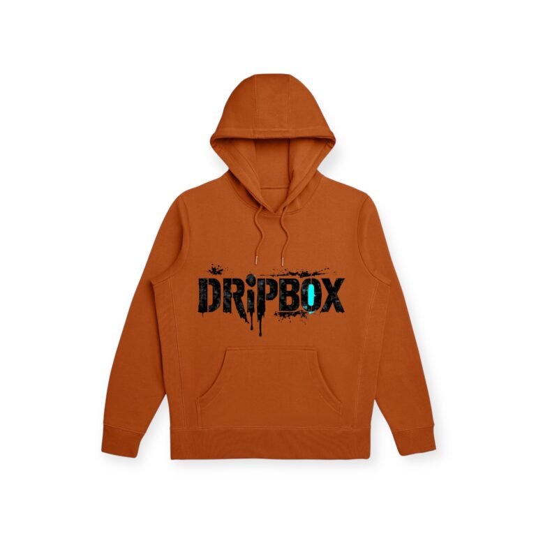 Orange Dripbox Hoodie Front