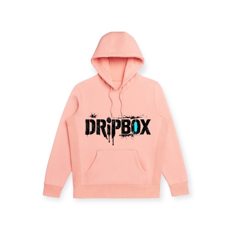 Peach Dripbox Hoodie front(1)
